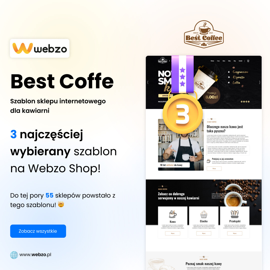 szablon strony dla kawiarni szablon strony dla kawiarni